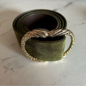 Sezane Artemis Belt Kaki/Green Size 90 EUC